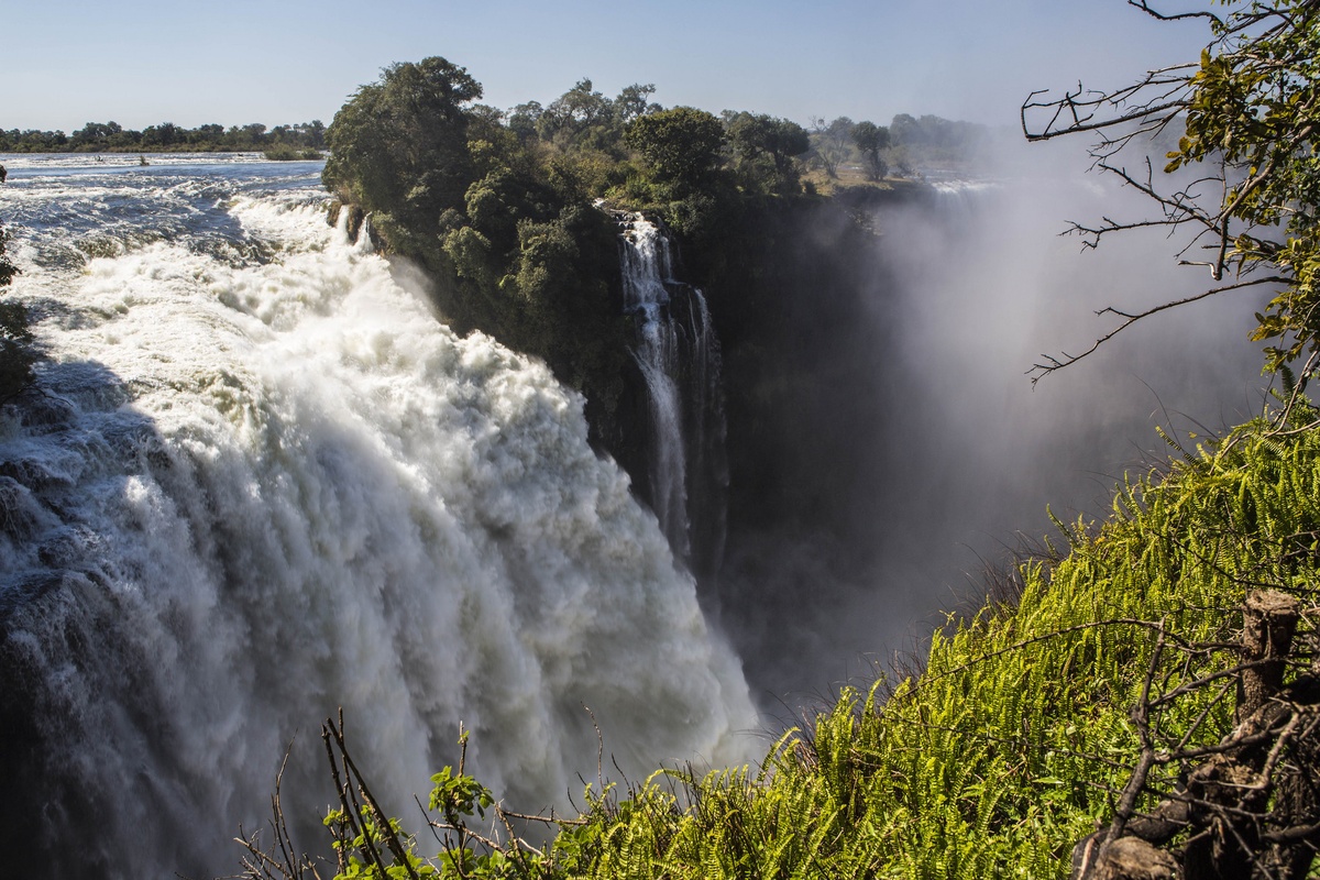 Ла Алегрия водопад в Африке Ботсвана